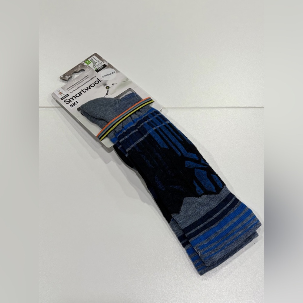 SmartWool Men's Medium Ski Targeted Cushion Summit Shot Socks NWT Pewter Blue
